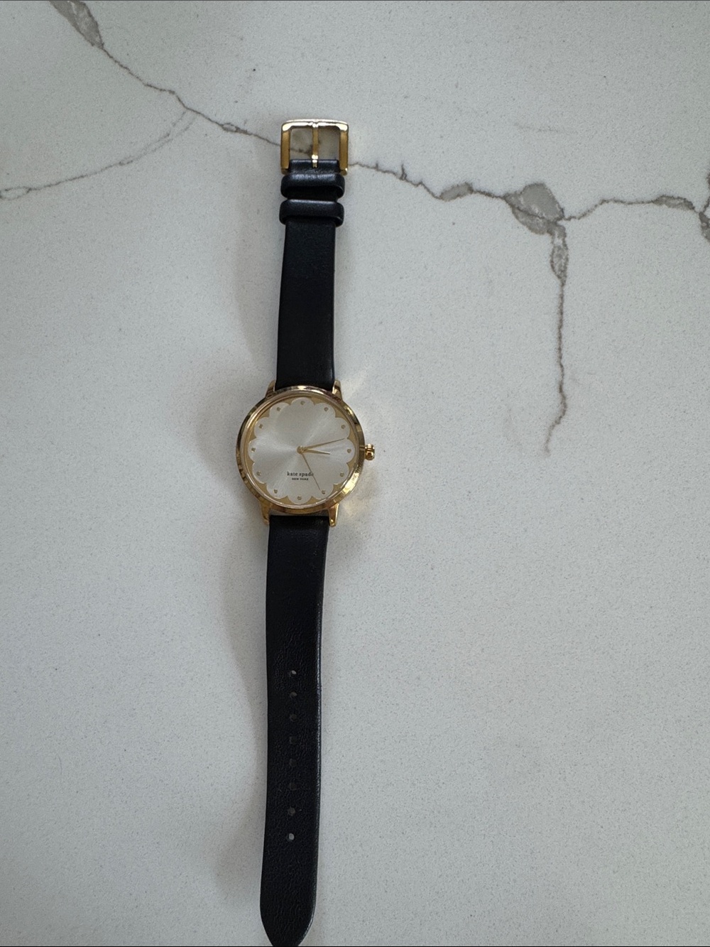 Kate Spade Gold Case Black Strap women’s Dress Watch